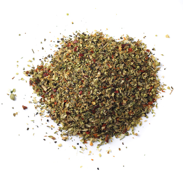 Closeup of spices in Greek Freak Mediterranean Blend