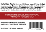 Raspberry Chipotle Sweet & Spicy Rub ingredient list