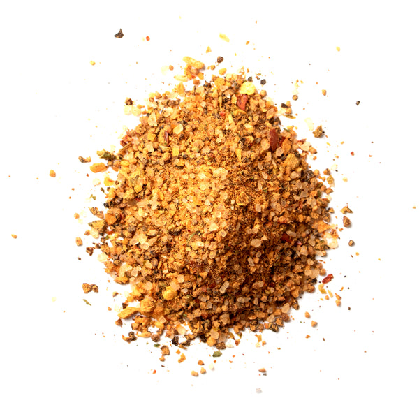 Closeup of spices in Mesquite peppercorn lager rub