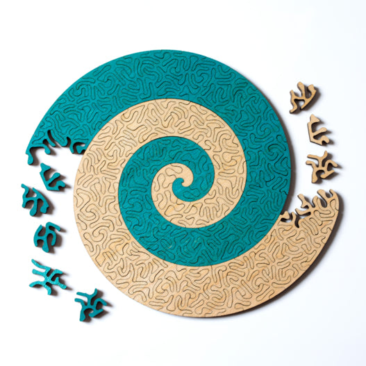Spiral Natural/Turq Puzzle